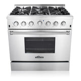 Thor HRG3618U 36″ PRO-STYLE 6 STAINLESS STEEL BURNER GAS RANGE - d-airconditioning