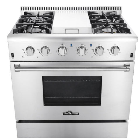 Thor HRG3617U 36″ PROFESSIONAL STEEL GAS RANGE WITH GRIDDLE - d-airconditioning